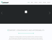 Tablet Screenshot of parkwoodvillageapts.com